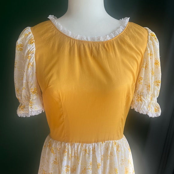 Vintage Western Prairie Boho Peasant Style Dress - Picture 4 of 10